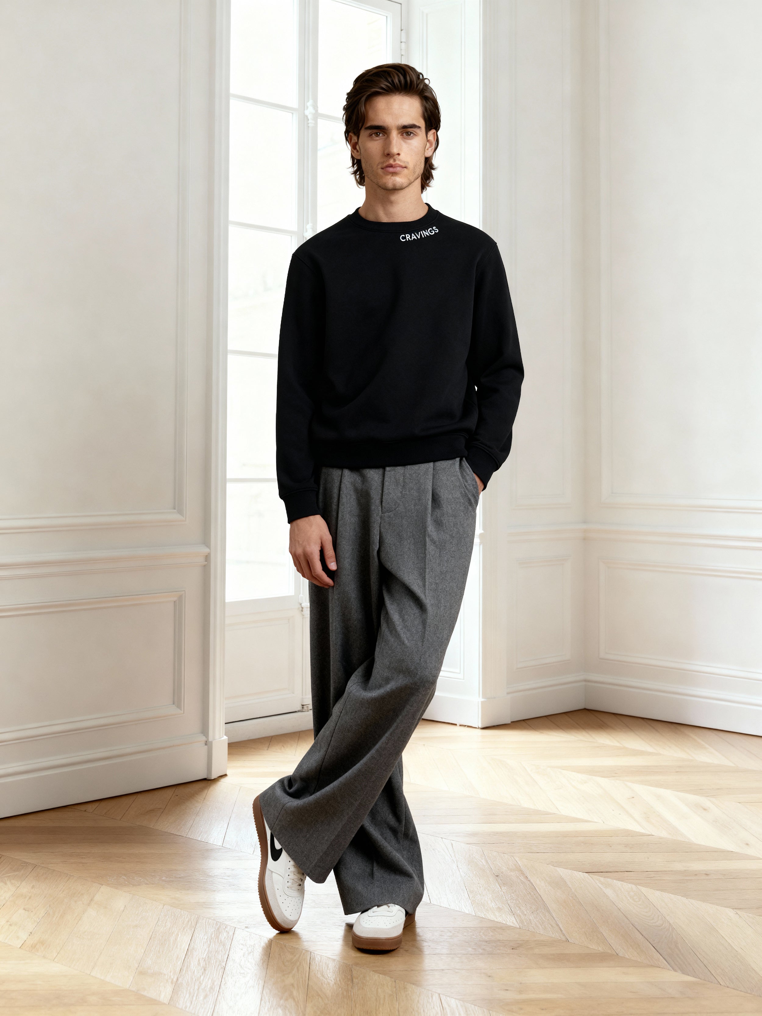 Neck Logo Crew Sweatshirt