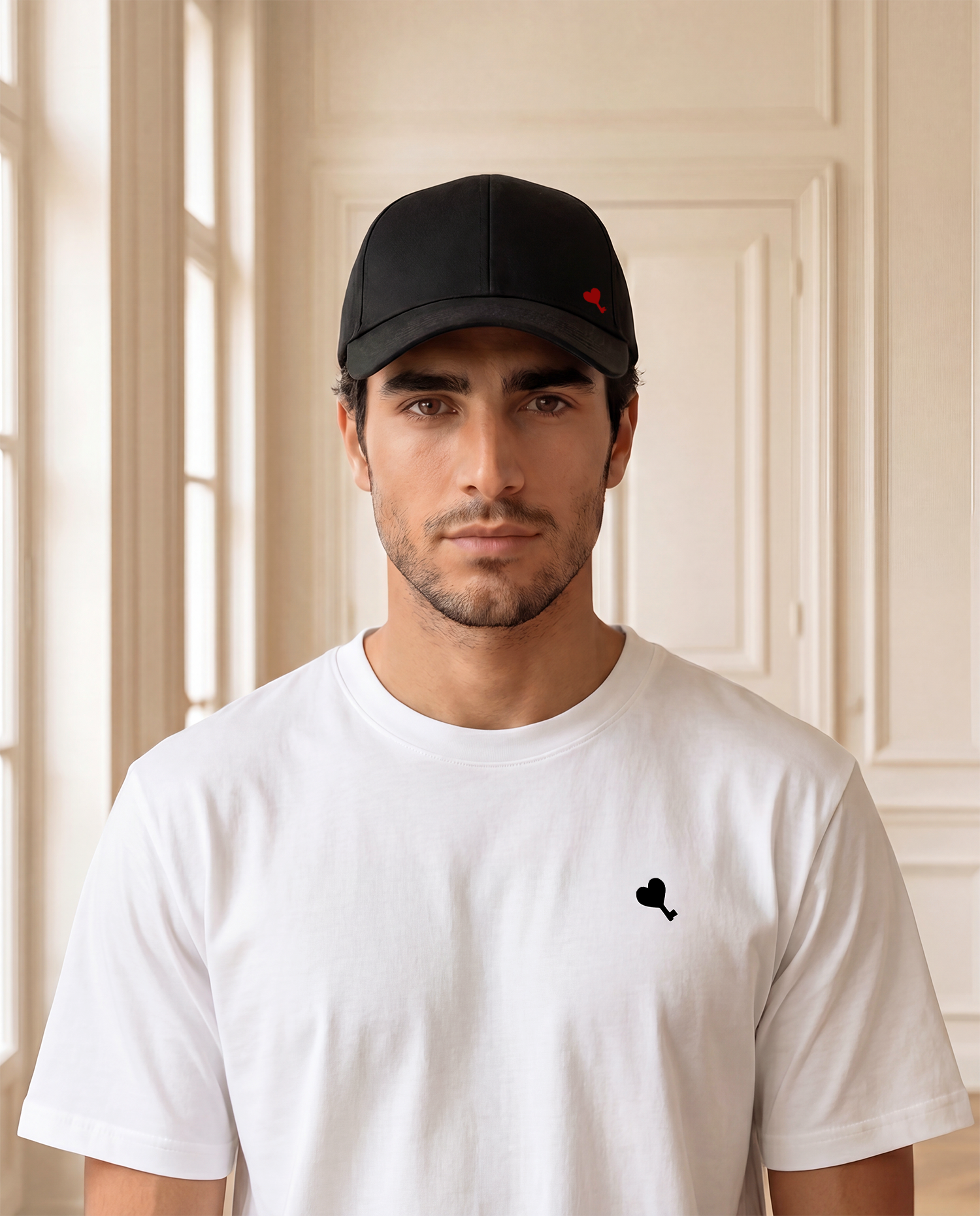 Black Cœur Key Embroidered Cap
