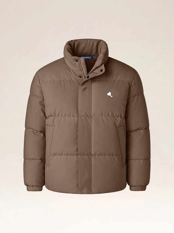 Marshmallow Puffer Jacket in Mocha