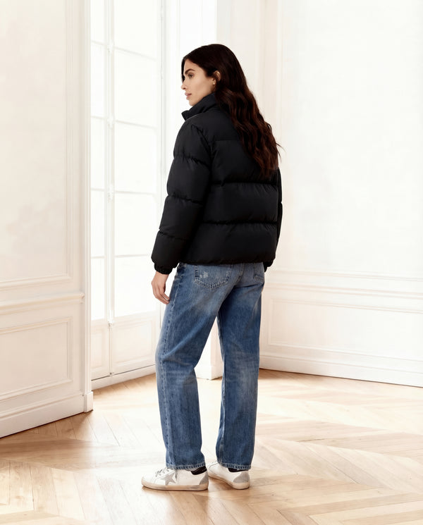 Marshmallow Puffer Jacket in Midnight Black
