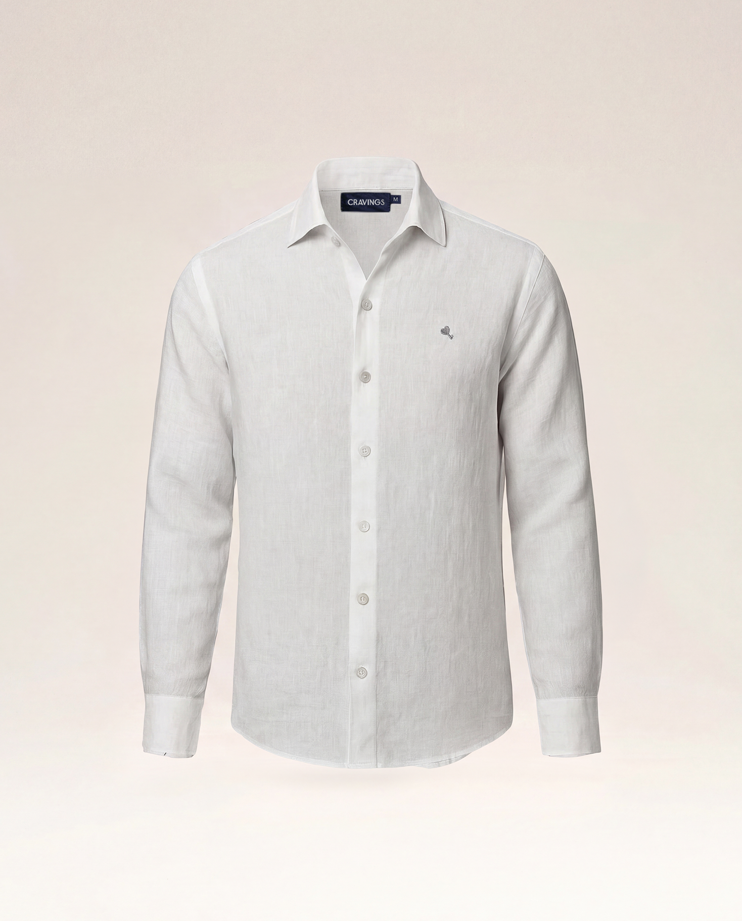 The Cœur Key Linen Shirt in White