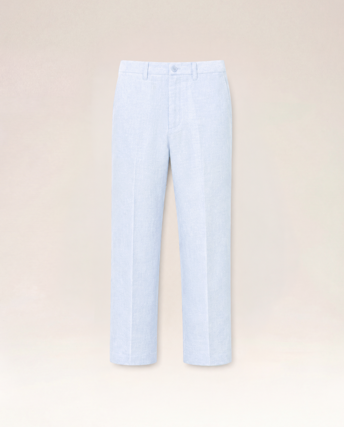 The Cœur Key Linen Pants in Mint Blue