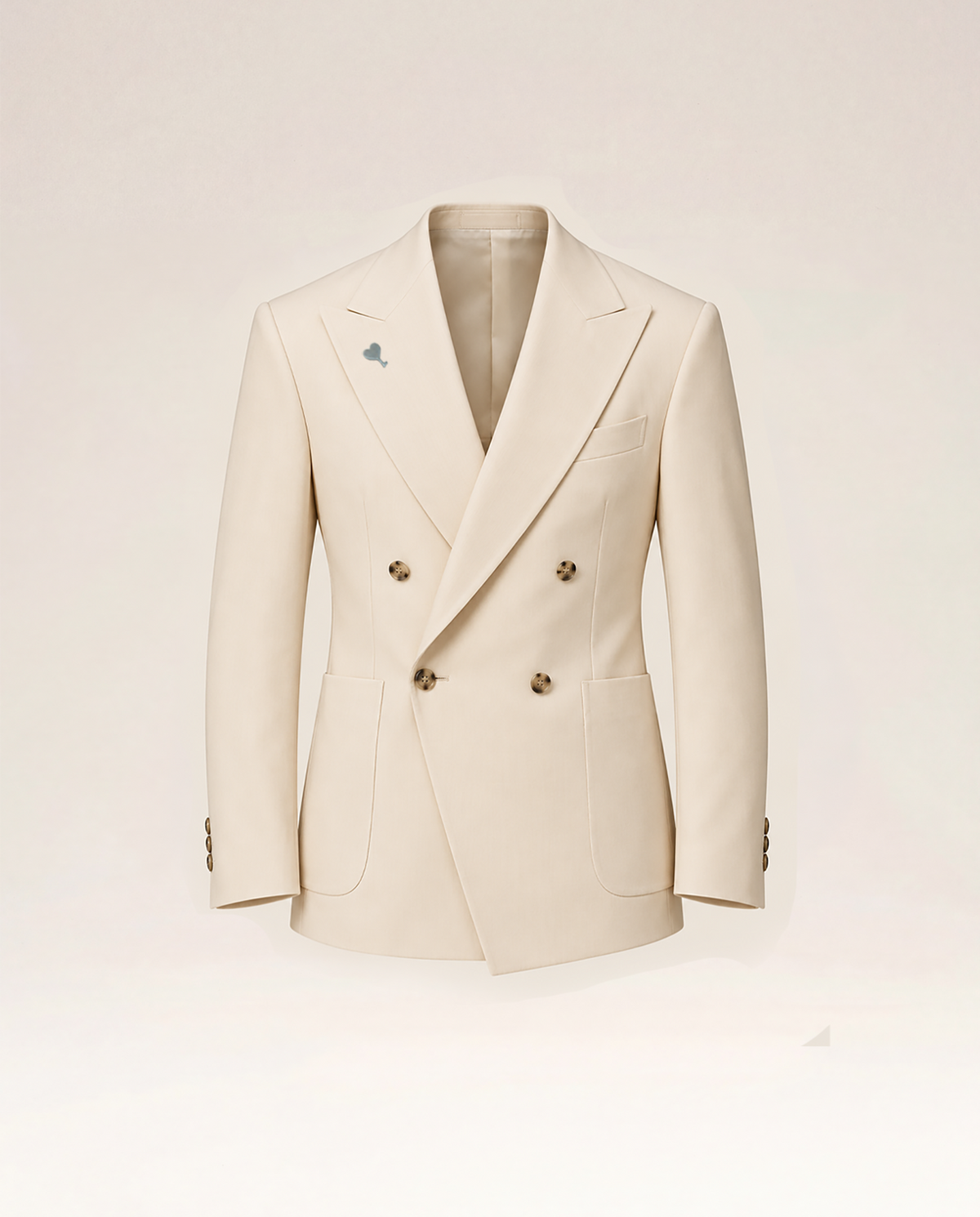 Off White Cotton Silk Blazer
