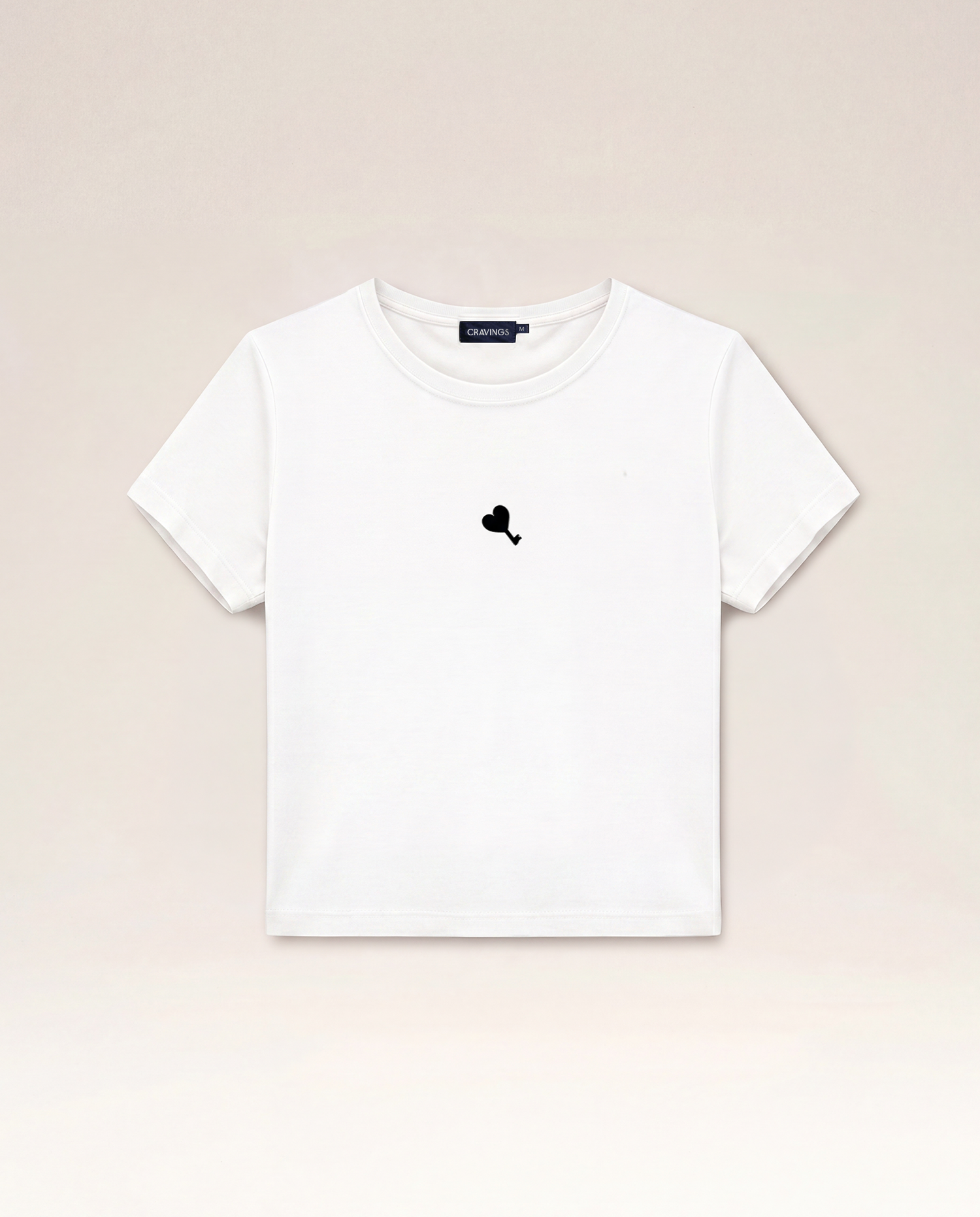 The Cœur Key Cropped Top in White for Women
