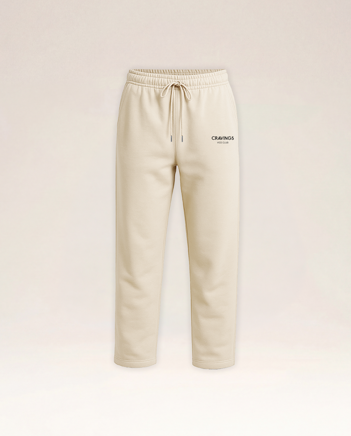 Straight Fit Sweatpants in Beige for Women