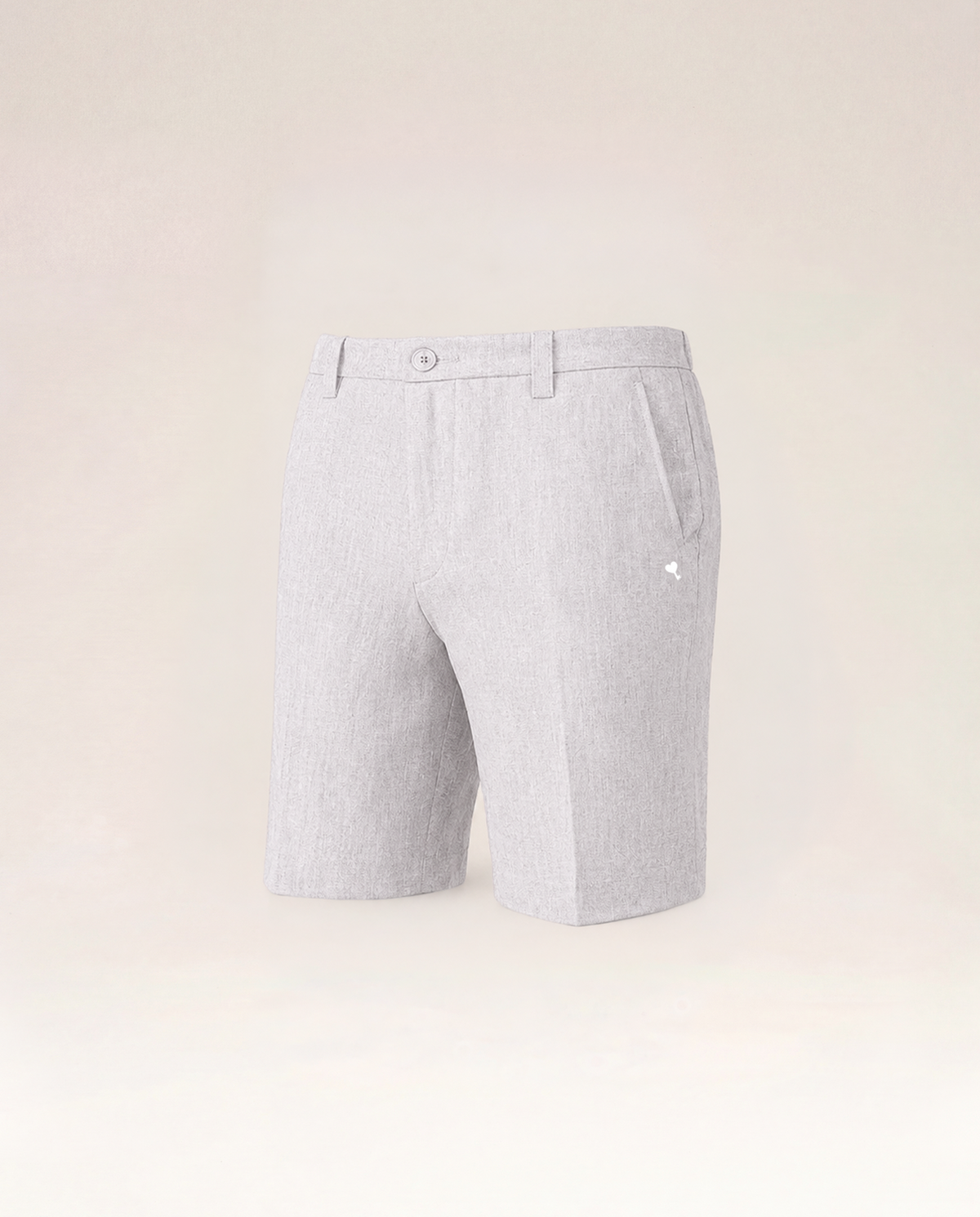 The Cœur Key Linen Shorts in Ash Grey