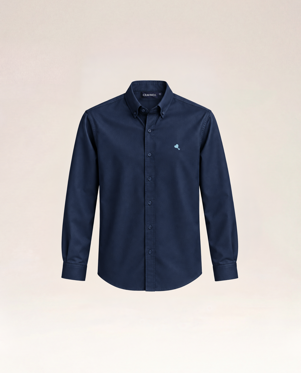 The Cœur Key Cotton Shirt in Navy