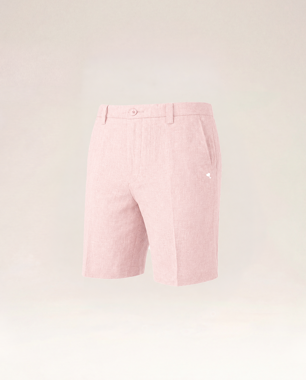 The Cœur Key Linen Shorts in Pink