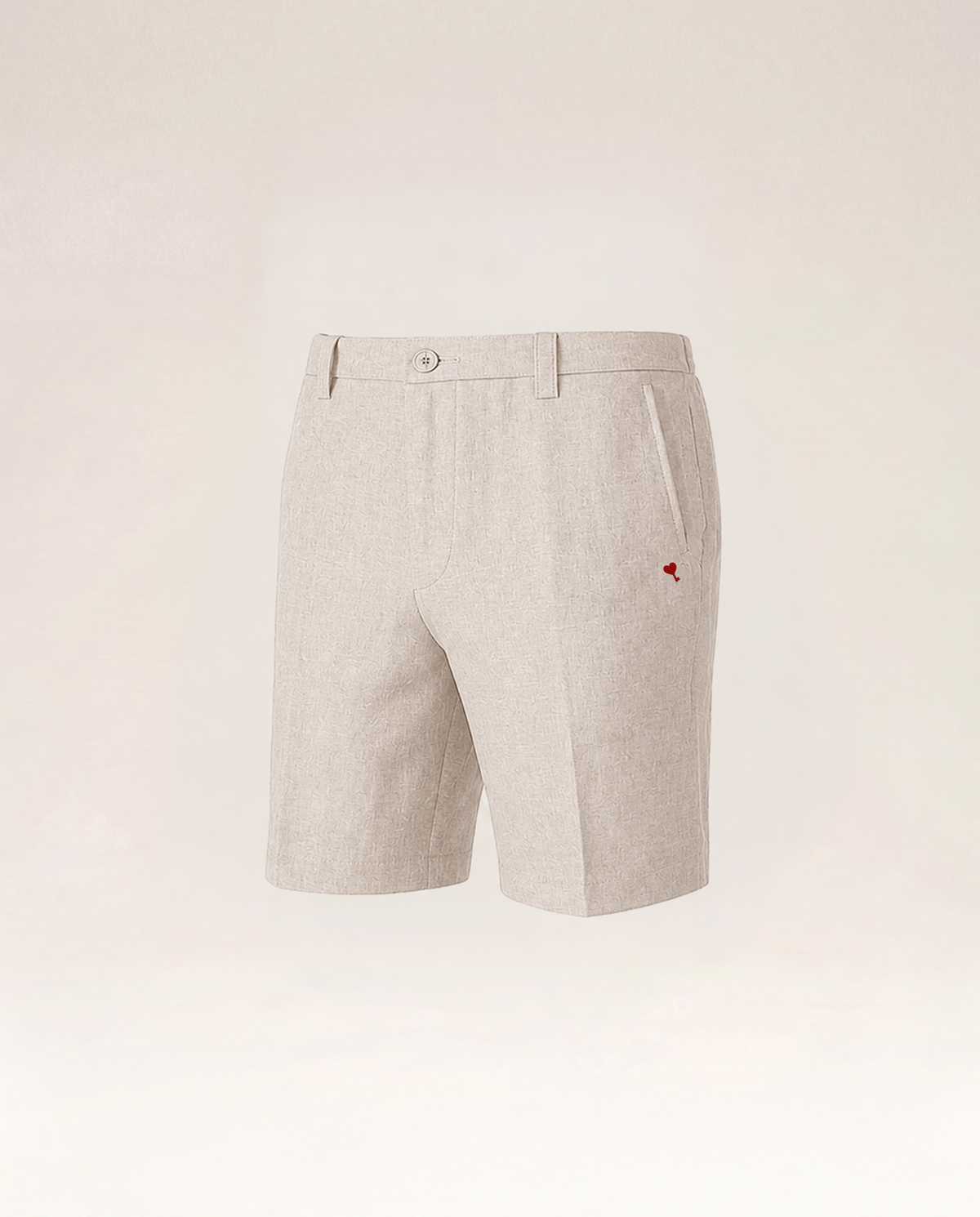 The Cœur Key Linen Shorts in Oat