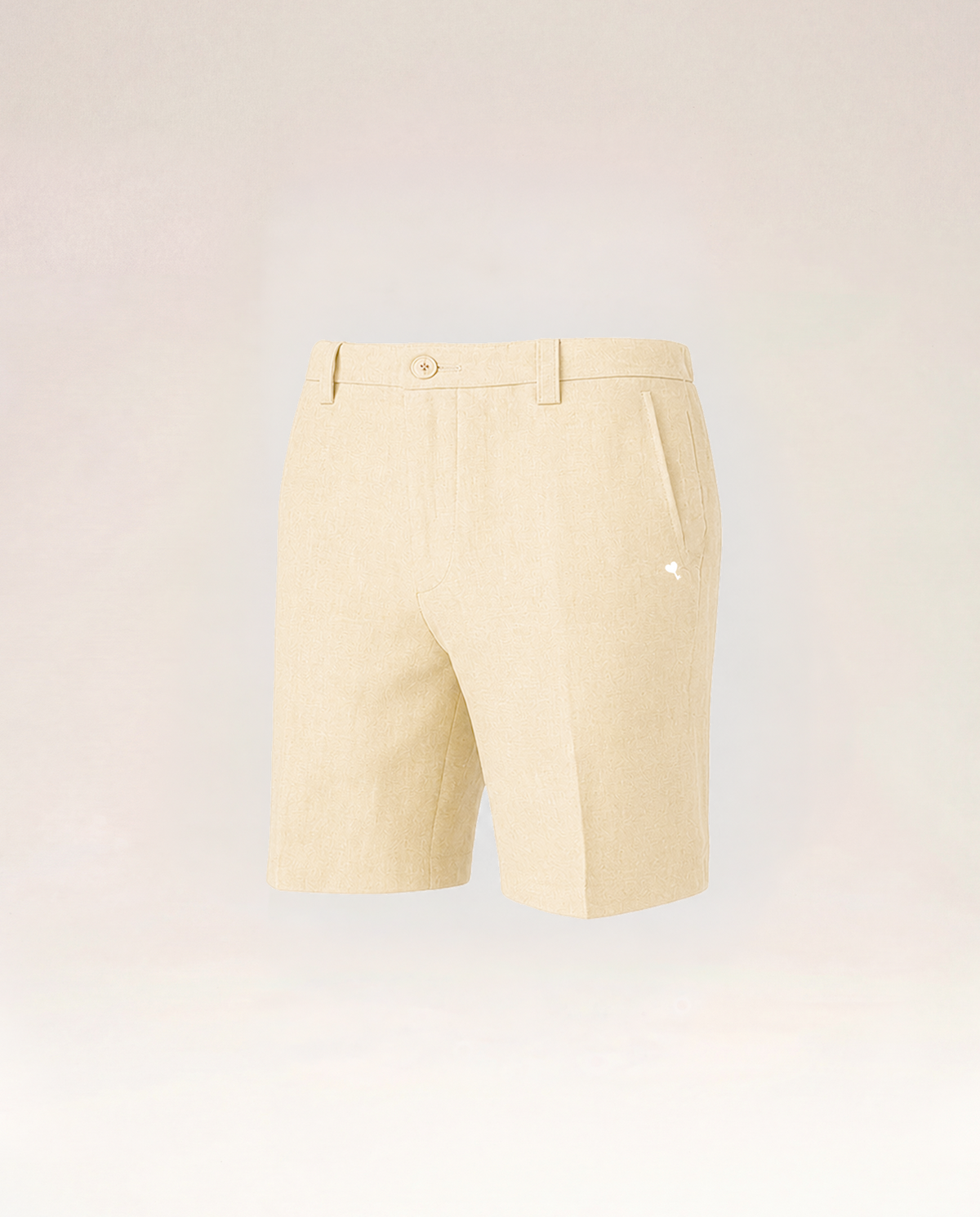 The Cœur Key Linen Shorts in Pineapple Yellow