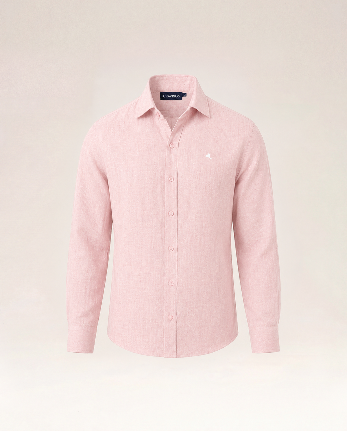 The Cœur Key Linen Shirt in Pink