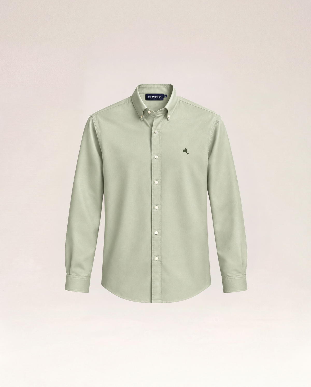 The Cœur Key Cotton Shirt in Sage Green