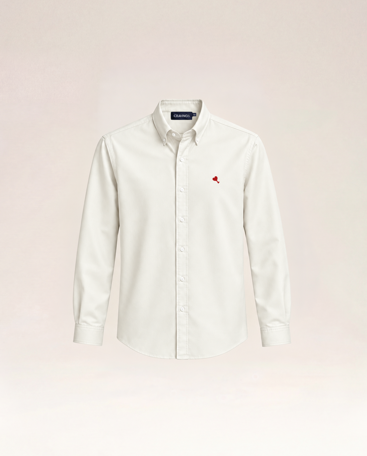 The Cœur Key Cotton Shirt in Ecru