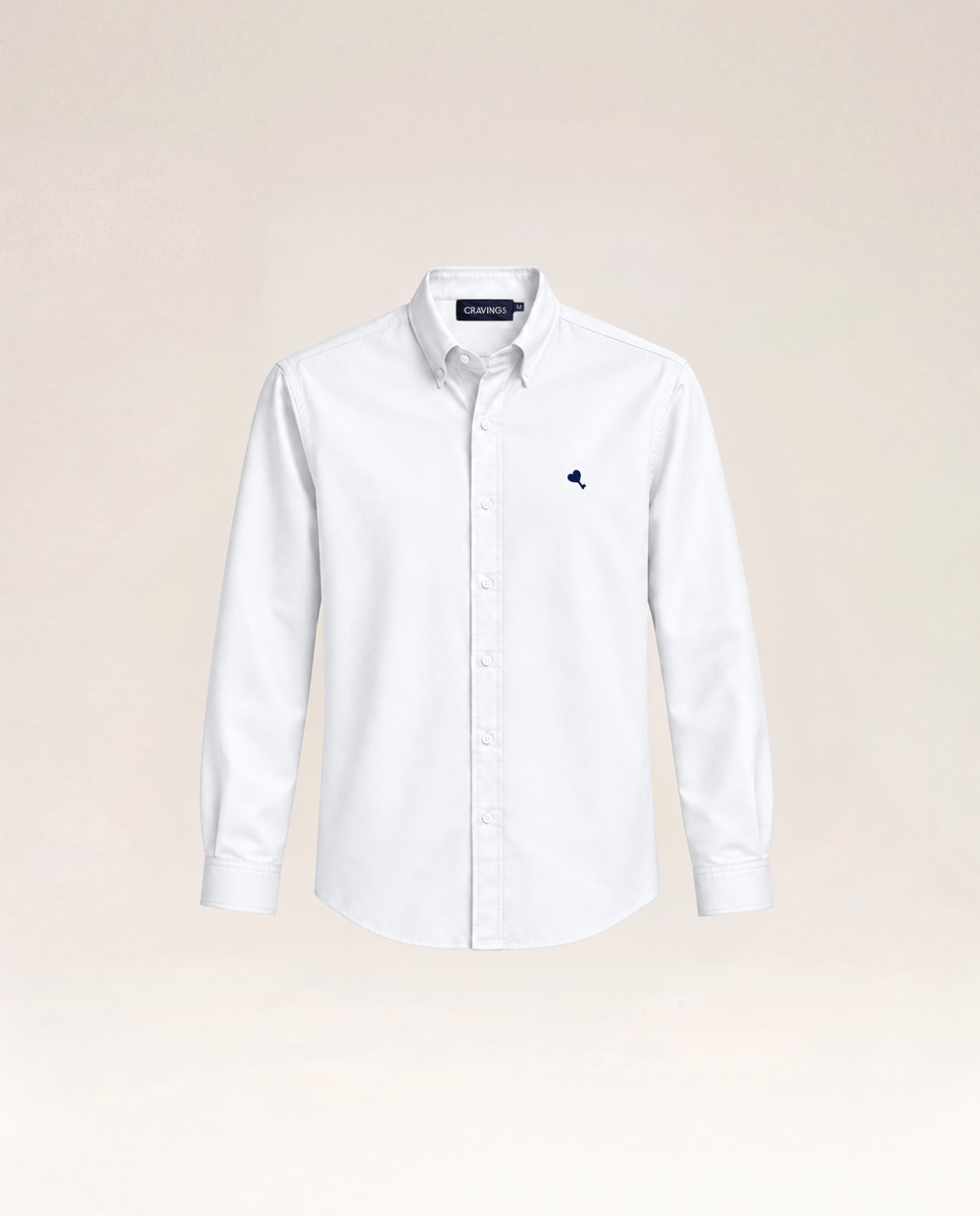 The Cœur Key Cotton Shirt in White