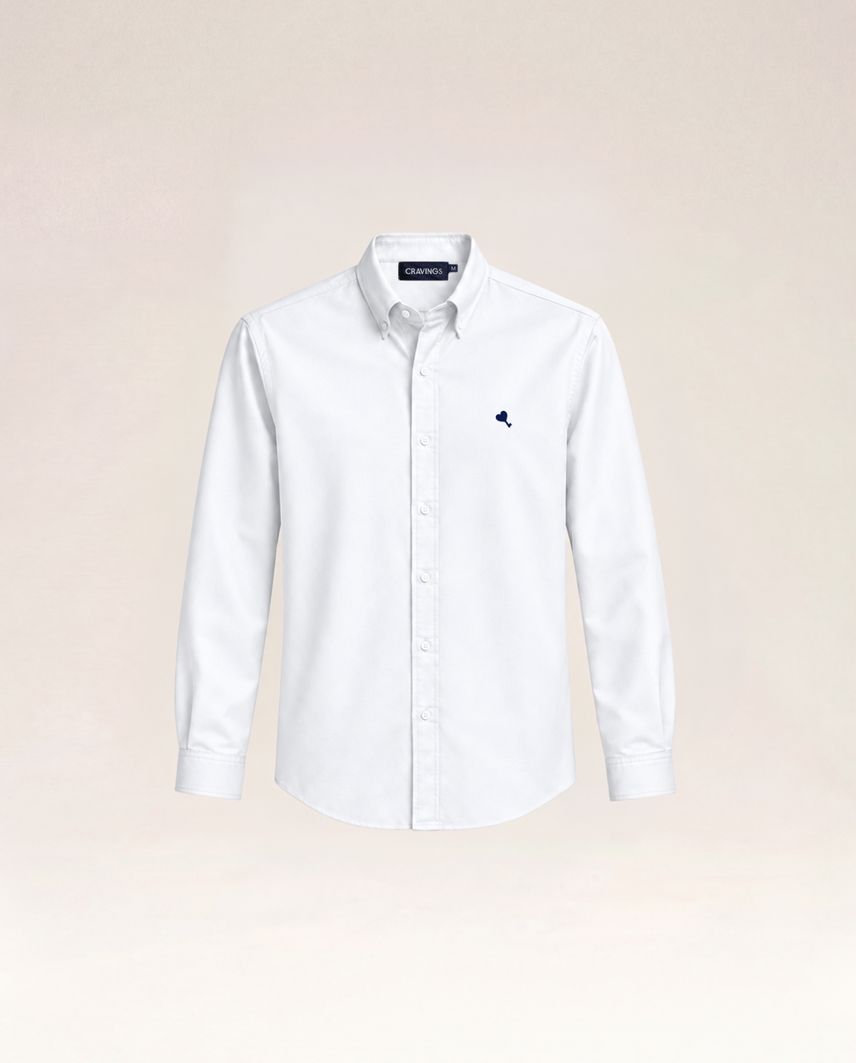 The Cœur Key Cotton Shirt in White