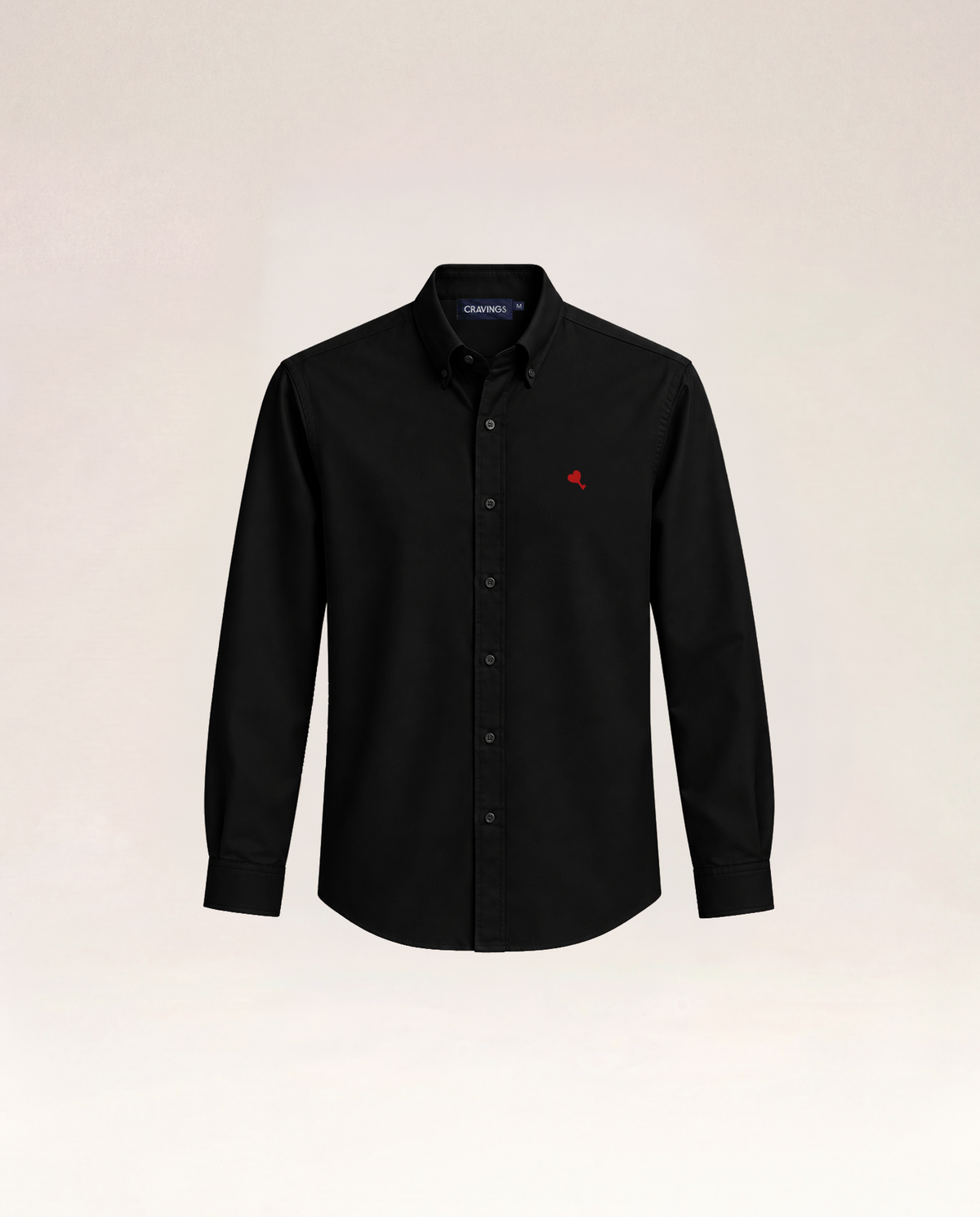 The Cœur Key Cotton Shirt in Black