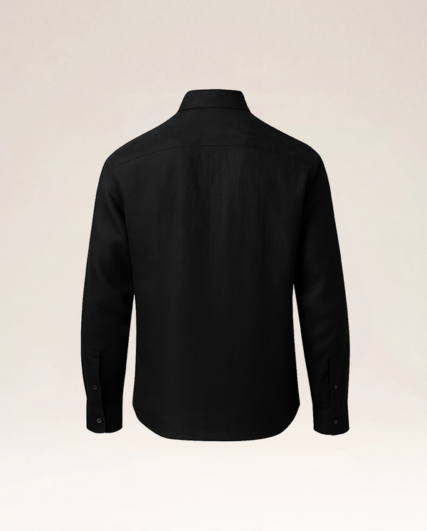 The Cœur Key Linen Shirt in Black