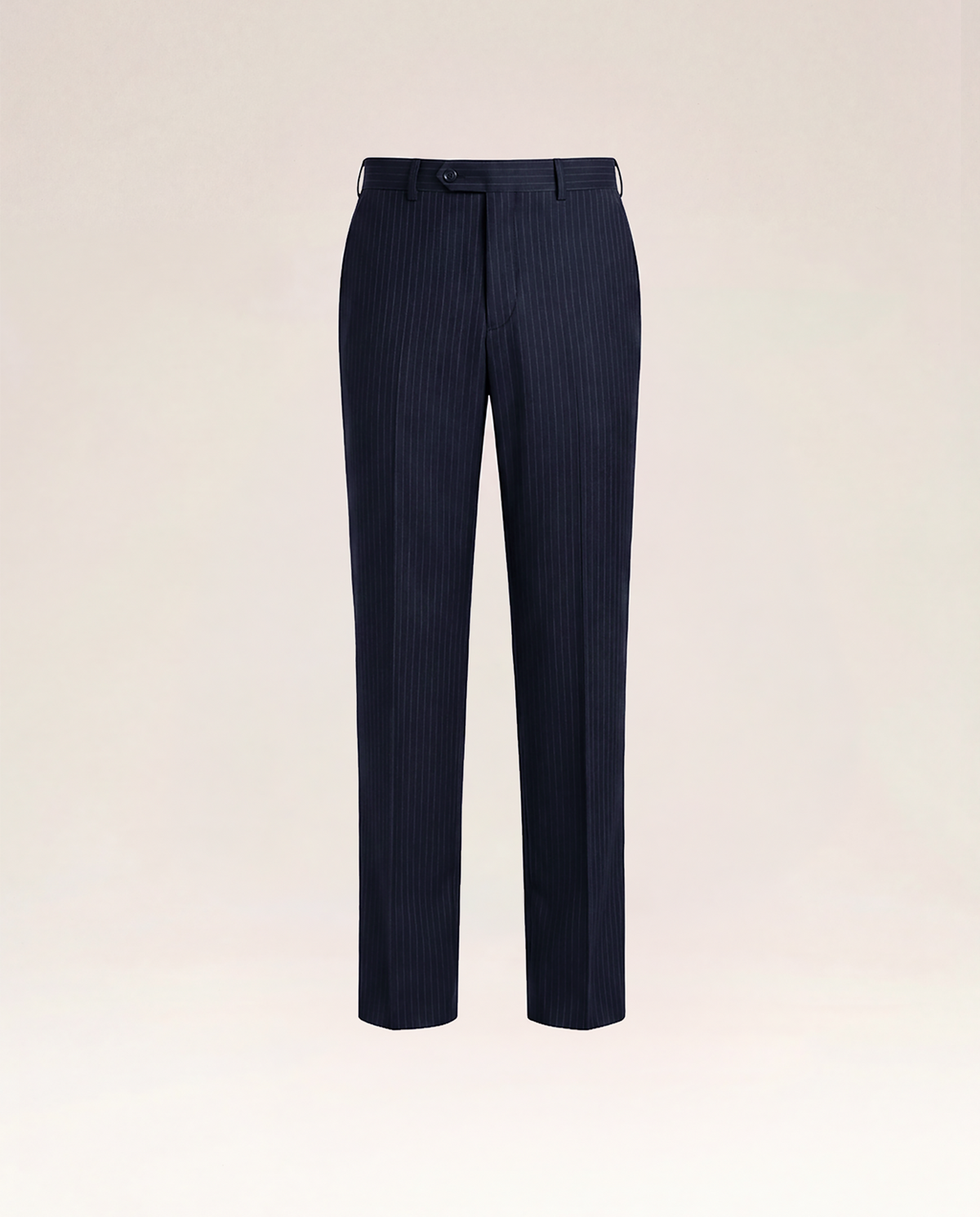 Navy Pinstripe Silk Wool Suit