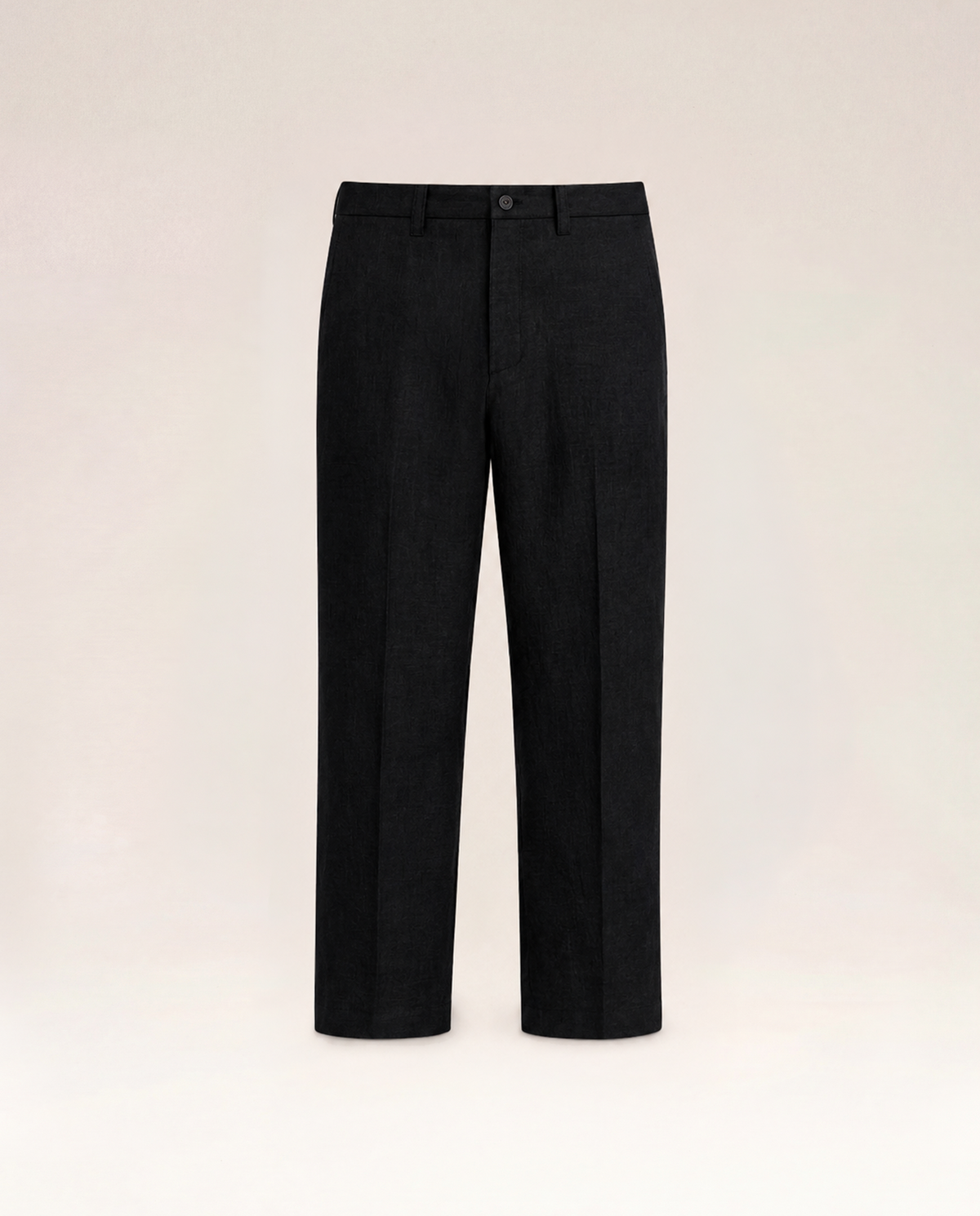 The Cœur Key Linen Pants in Onyx Black for Women