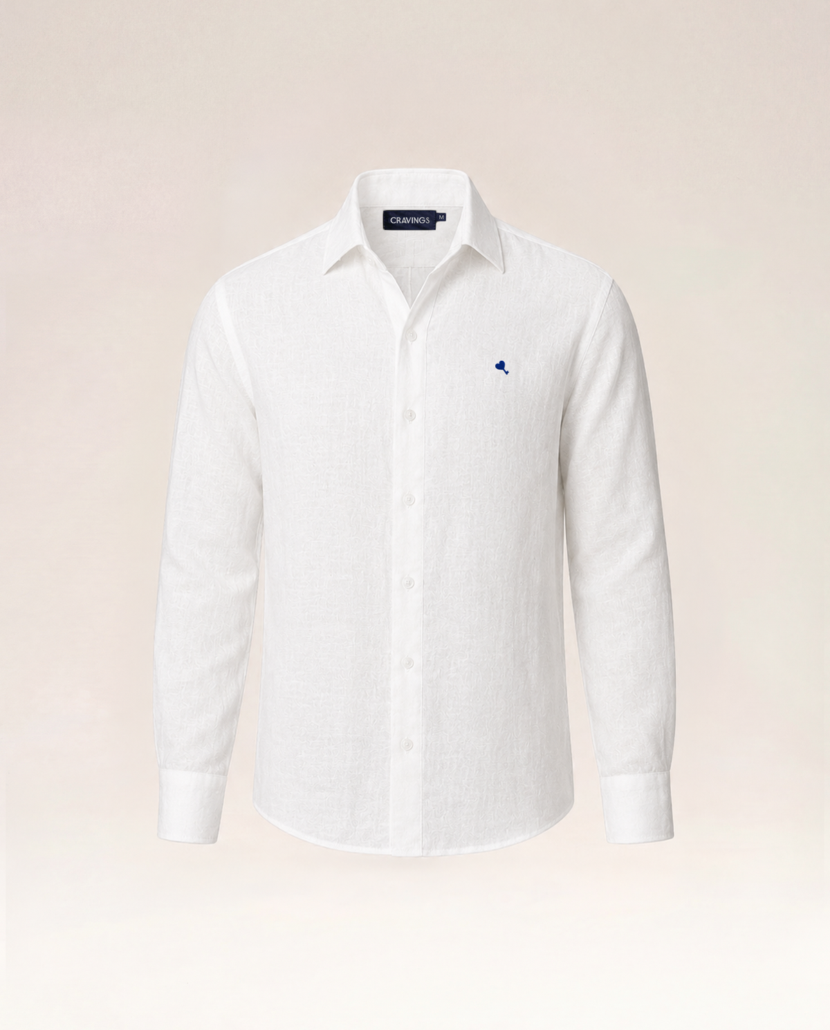 The Cœur Key Linen Shirt in Ice White for Women