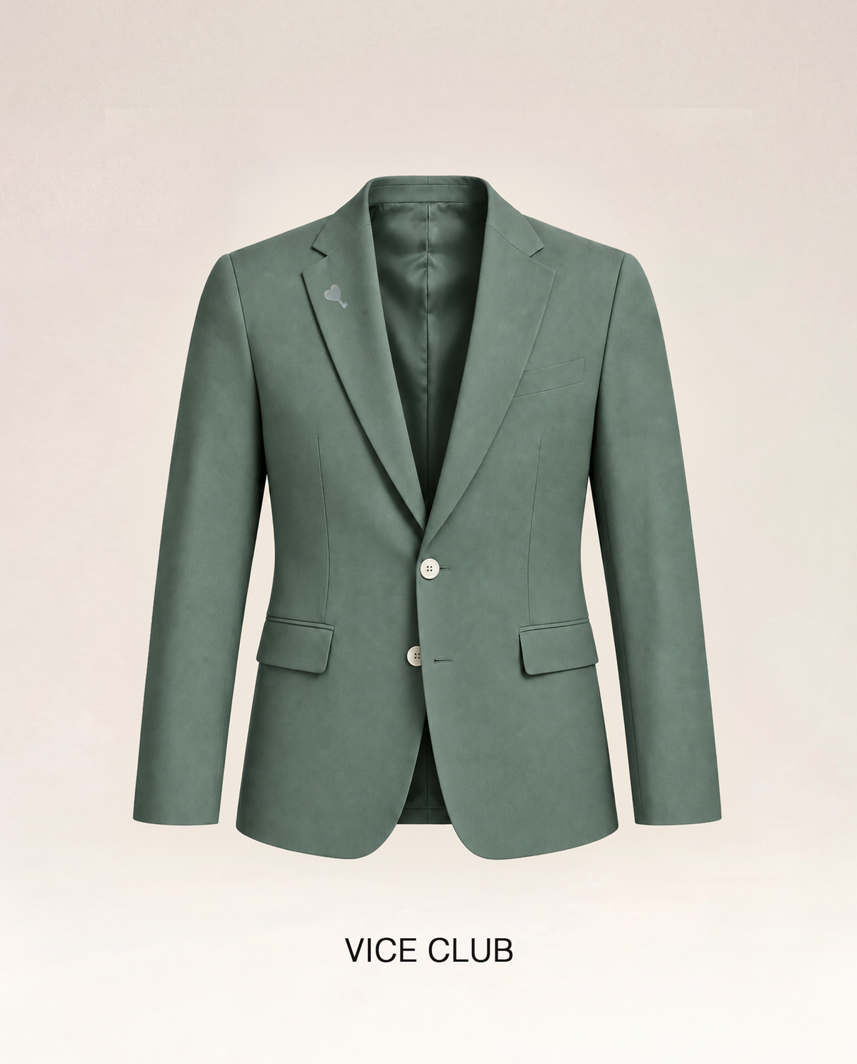 The Cœur Key Chino Blazer in Pine Green