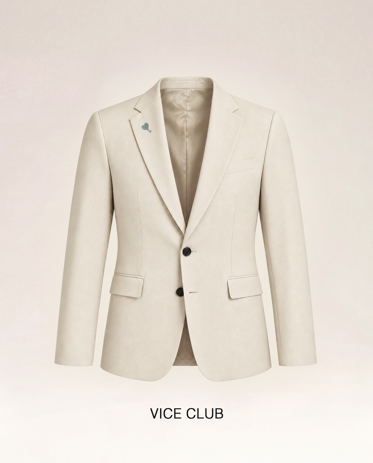 The Cœur Key Chino Blazer in Ivory