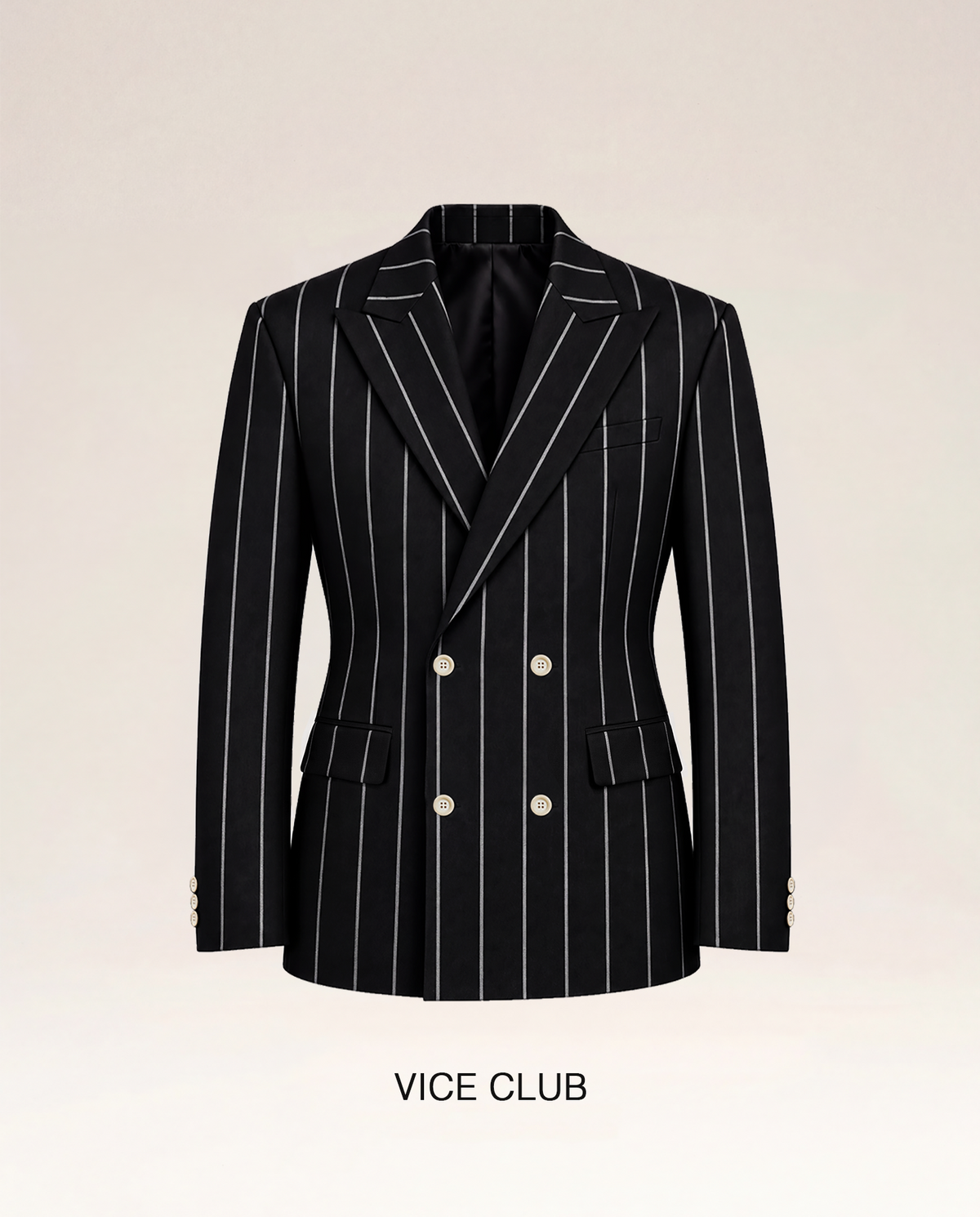 Monochrome Pinstripe Blazer