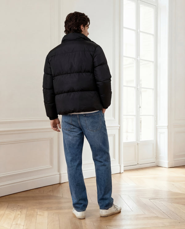 Marshmallow Puffer Jacket in Midnight Black