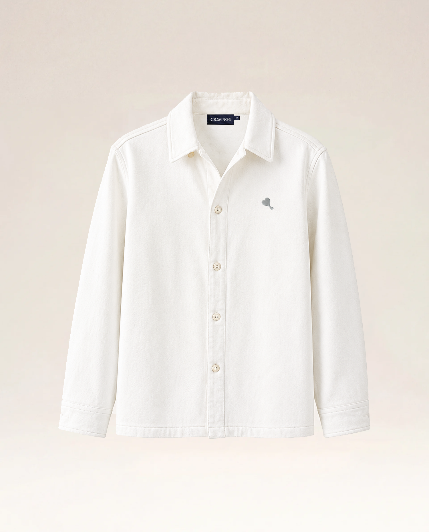 The Cœur Key White Denim Jacket