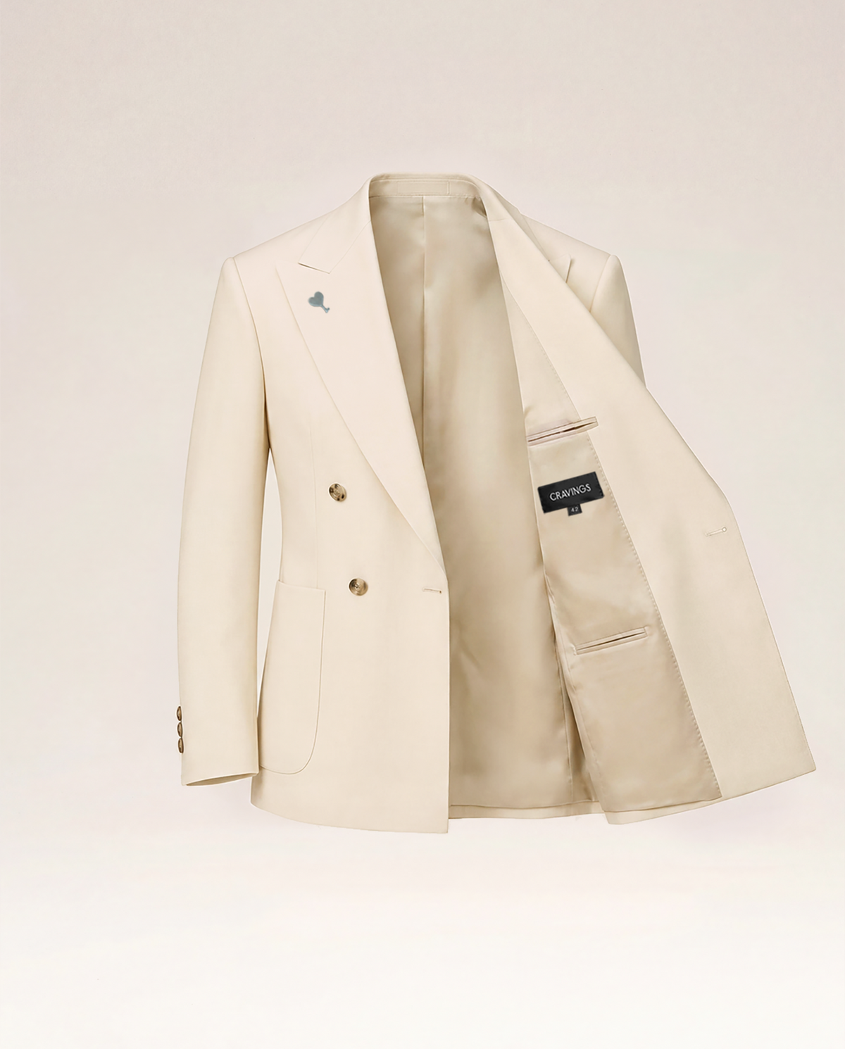 Off White Cotton Silk Blazer