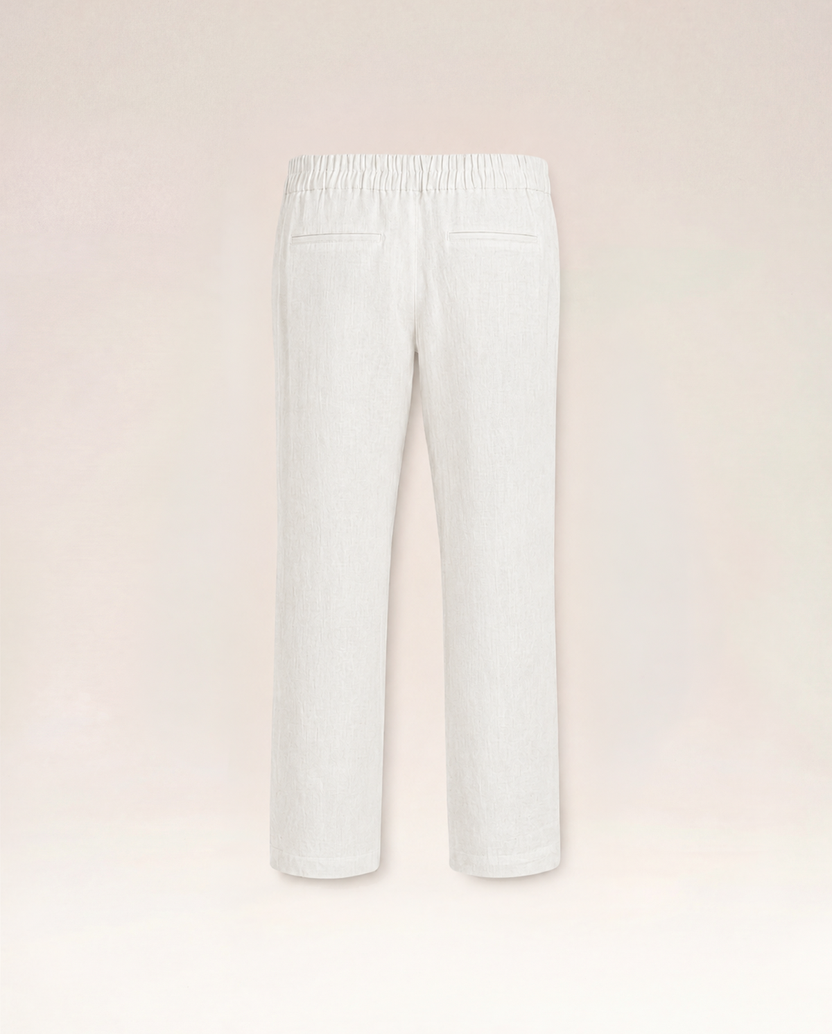 The Cœur Key Linen Pants in Ice White