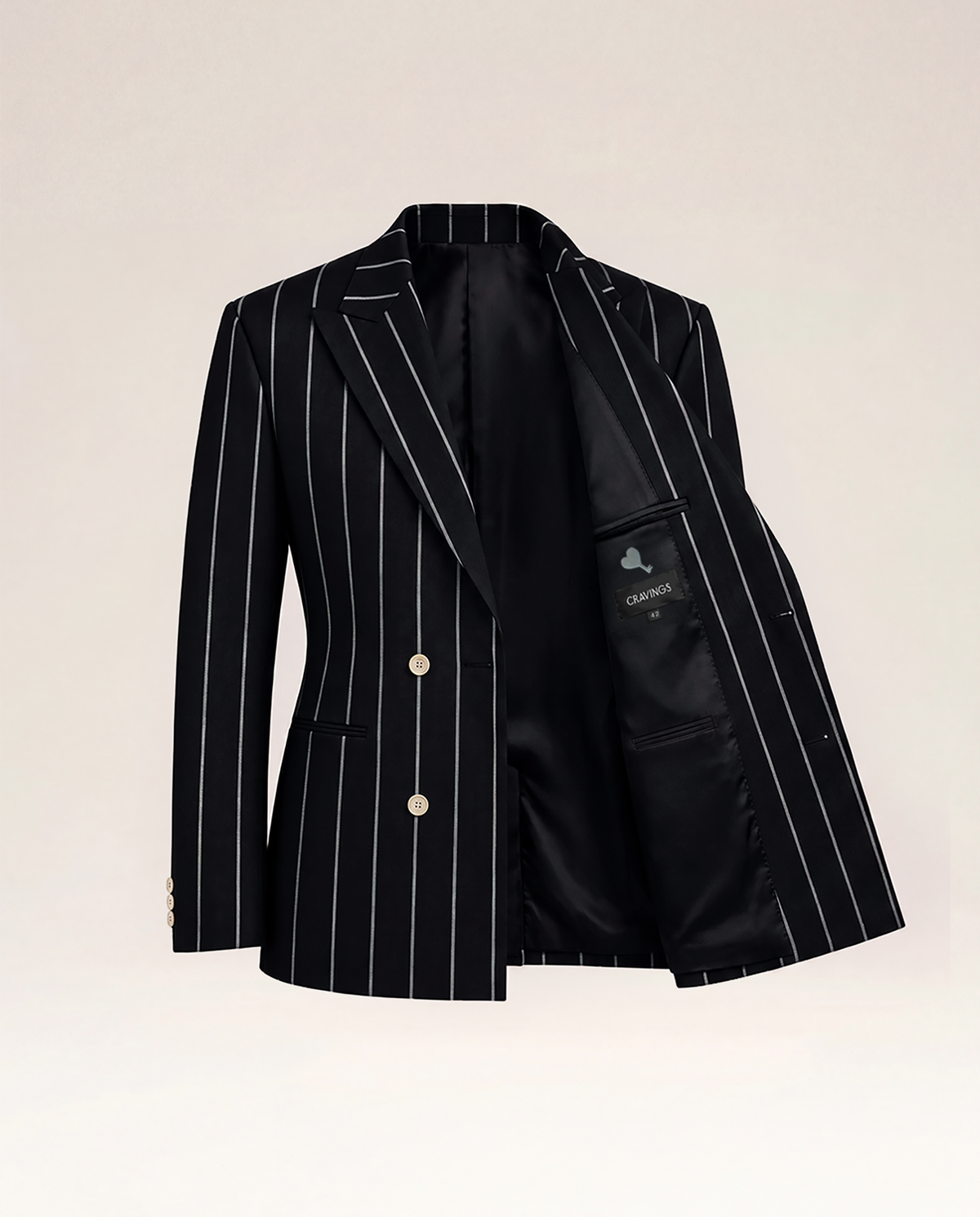 Monochrome Pinstripe Blazer