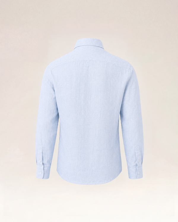 The Cœur Key Linen Shirt in Mint Blue