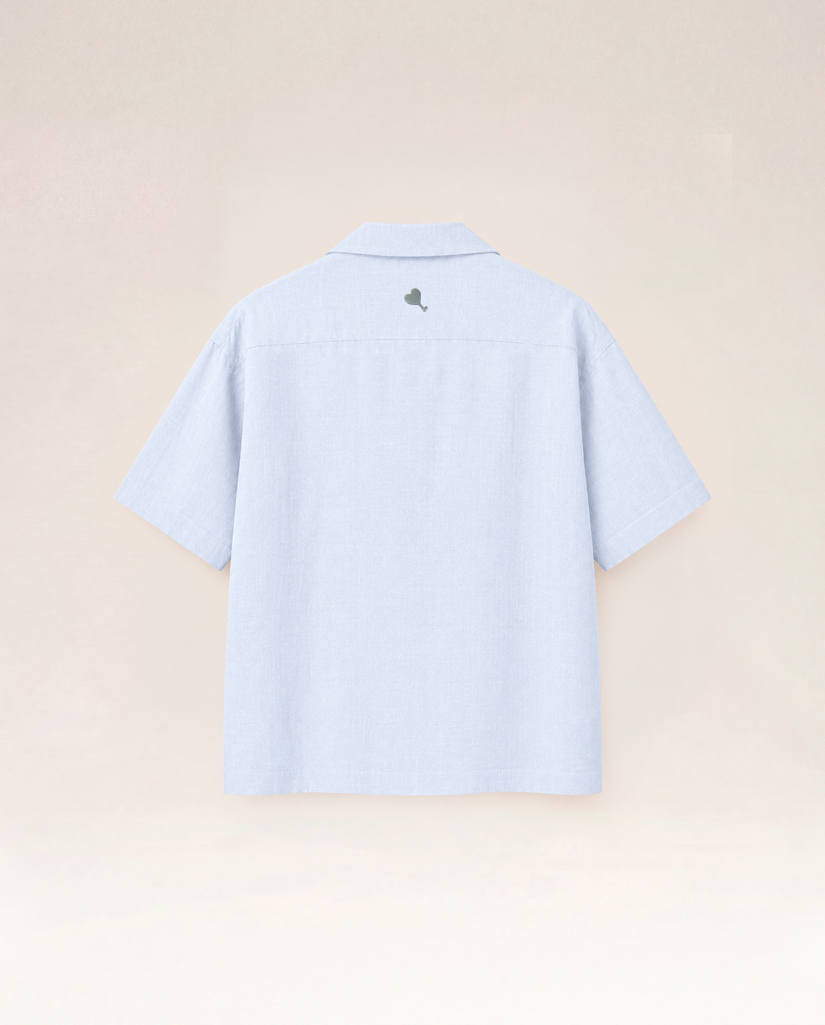 Linen Double Breast Shirt in Sky