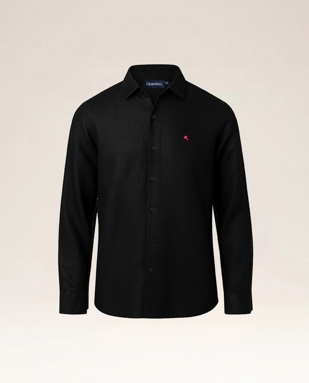 The Cœur Key Linen Shirt in Black