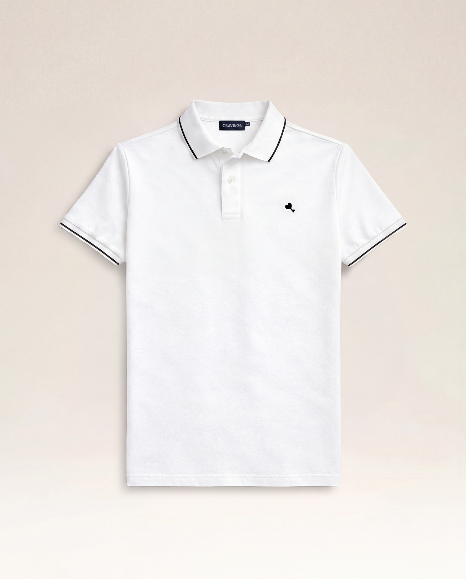The Cœur Key Polo in White