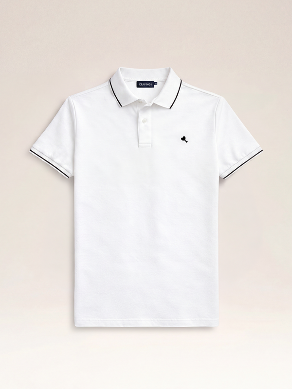 The Cœur Key Polo in White