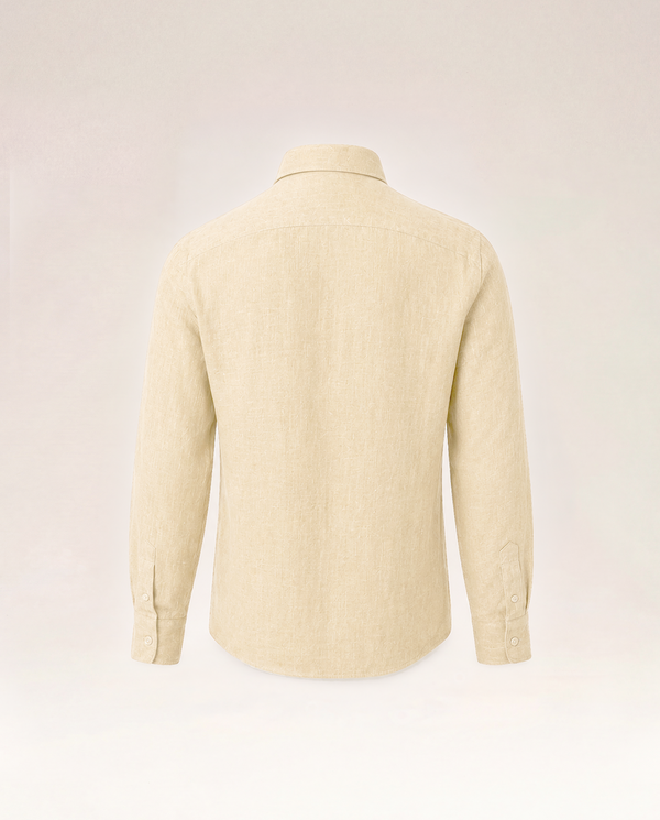 The Cœur Key Linen Shirt in Pineapple Yellow
