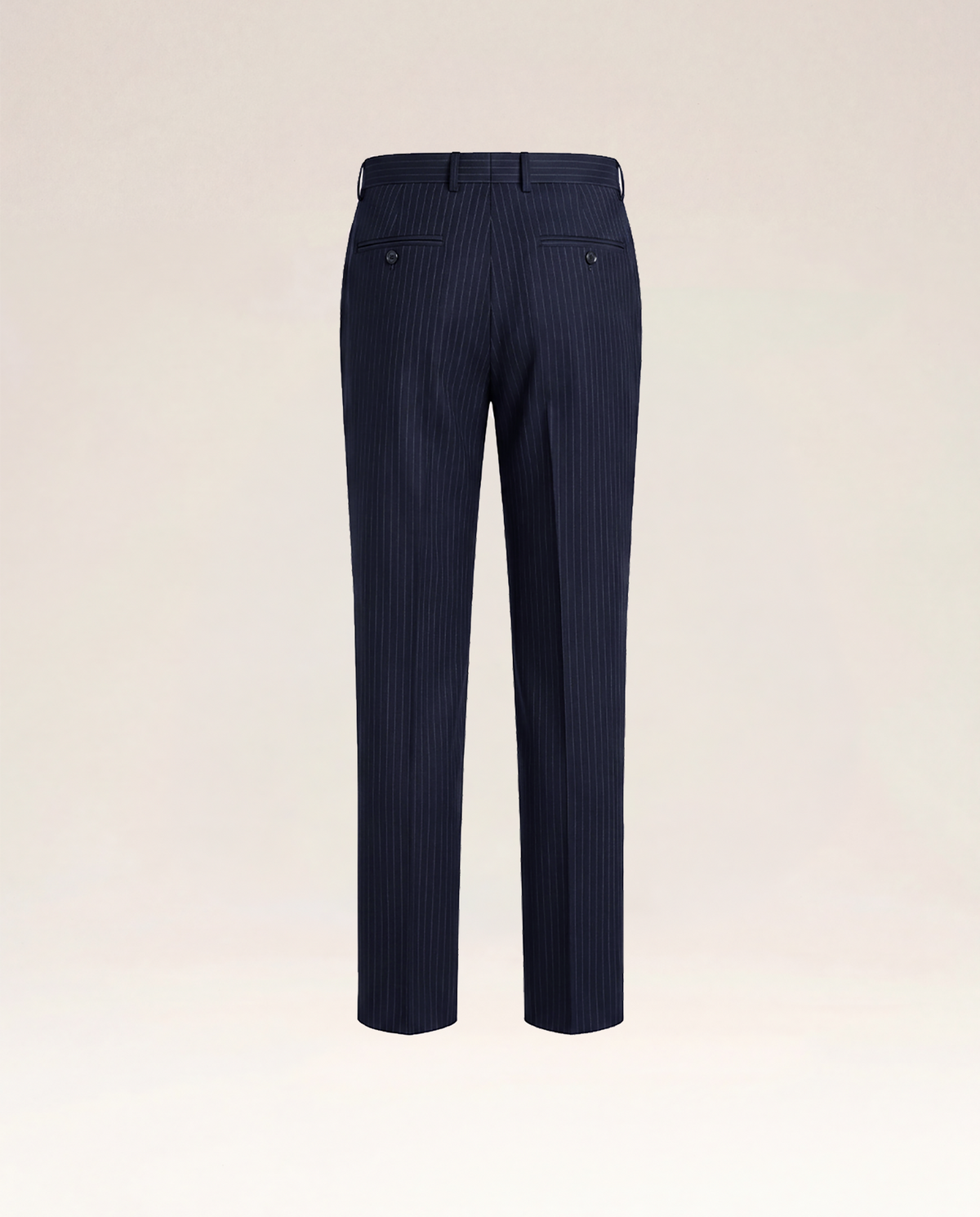 Navy Pinstripe Silk Wool Suit