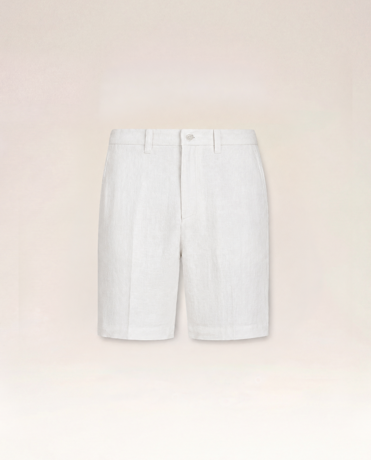 The Cœur Key Linen Shorts in Ice White