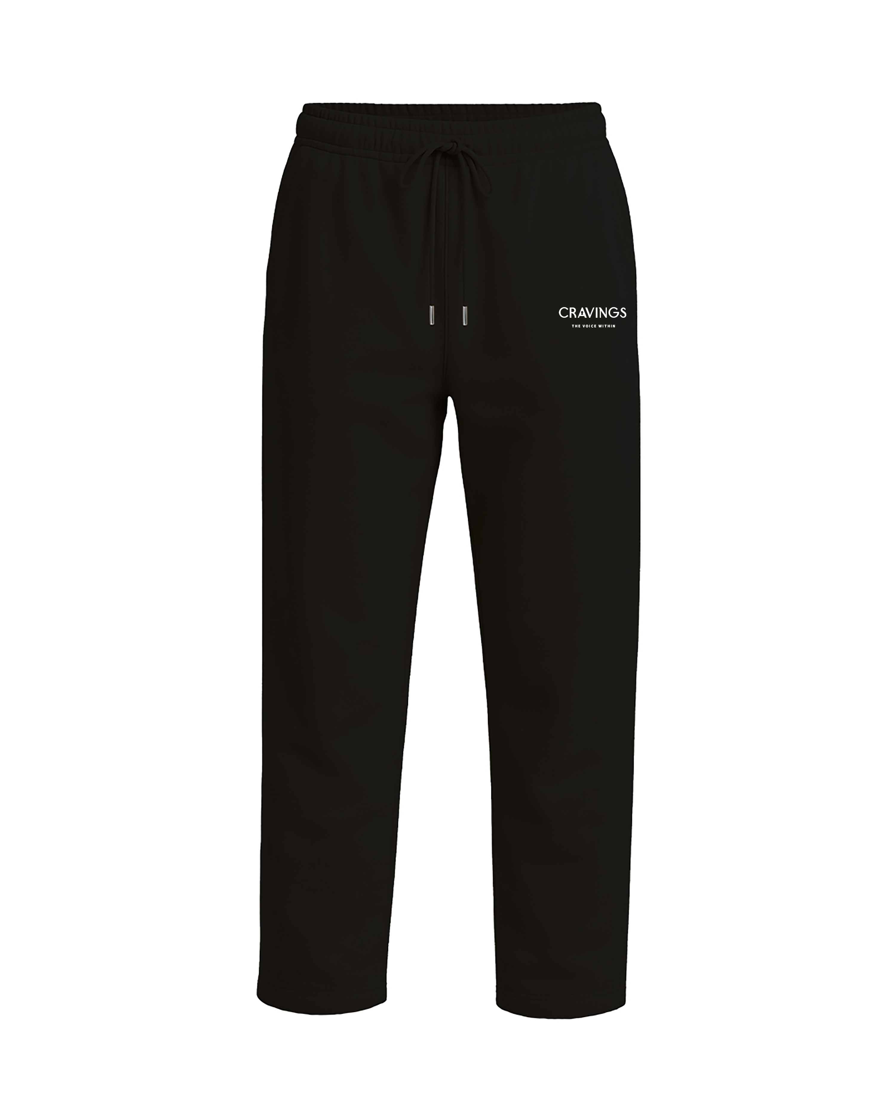 Straight Fit Sweatpants in Black for Women