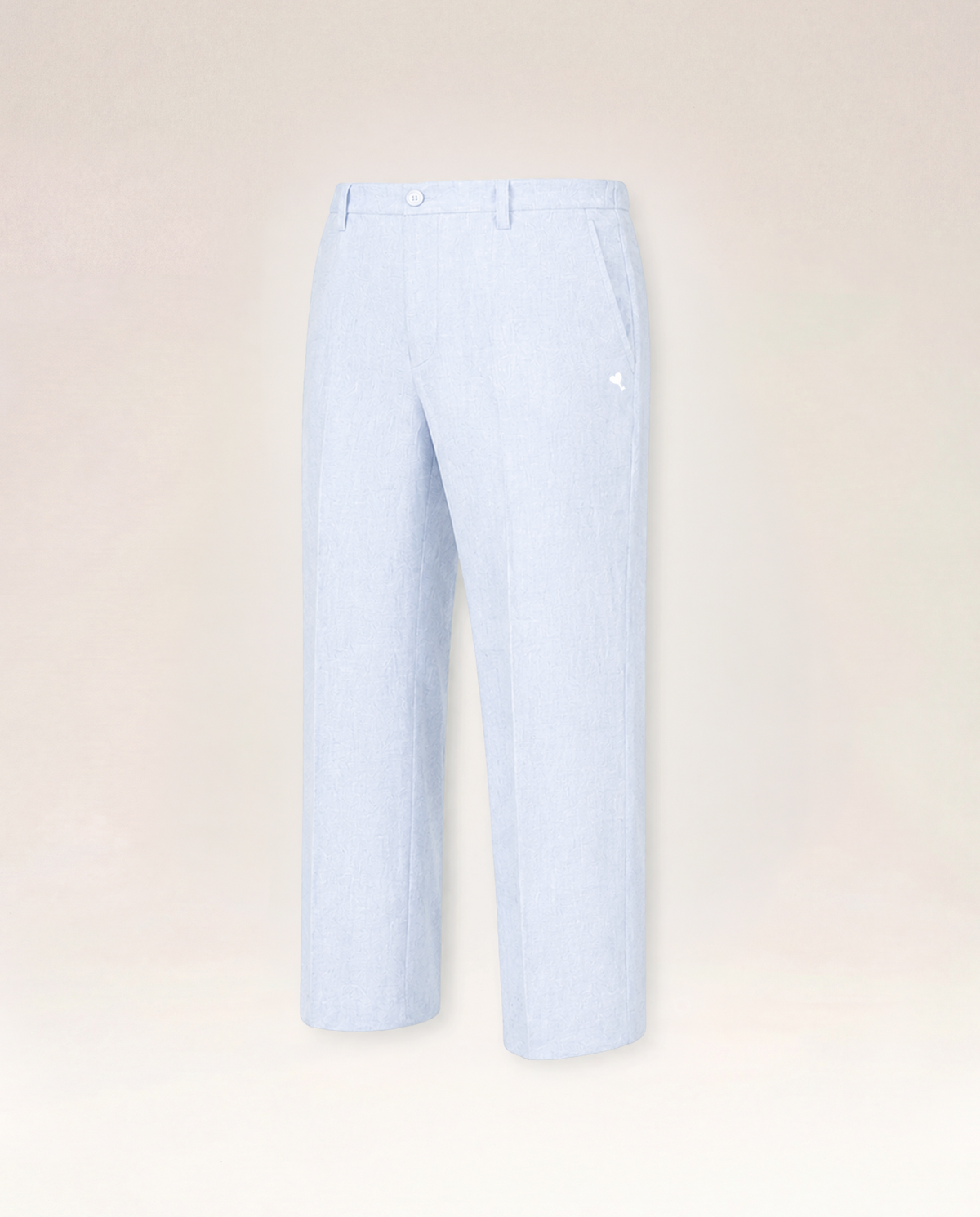 The Cœur Key Linen Pants in Mint Blue
