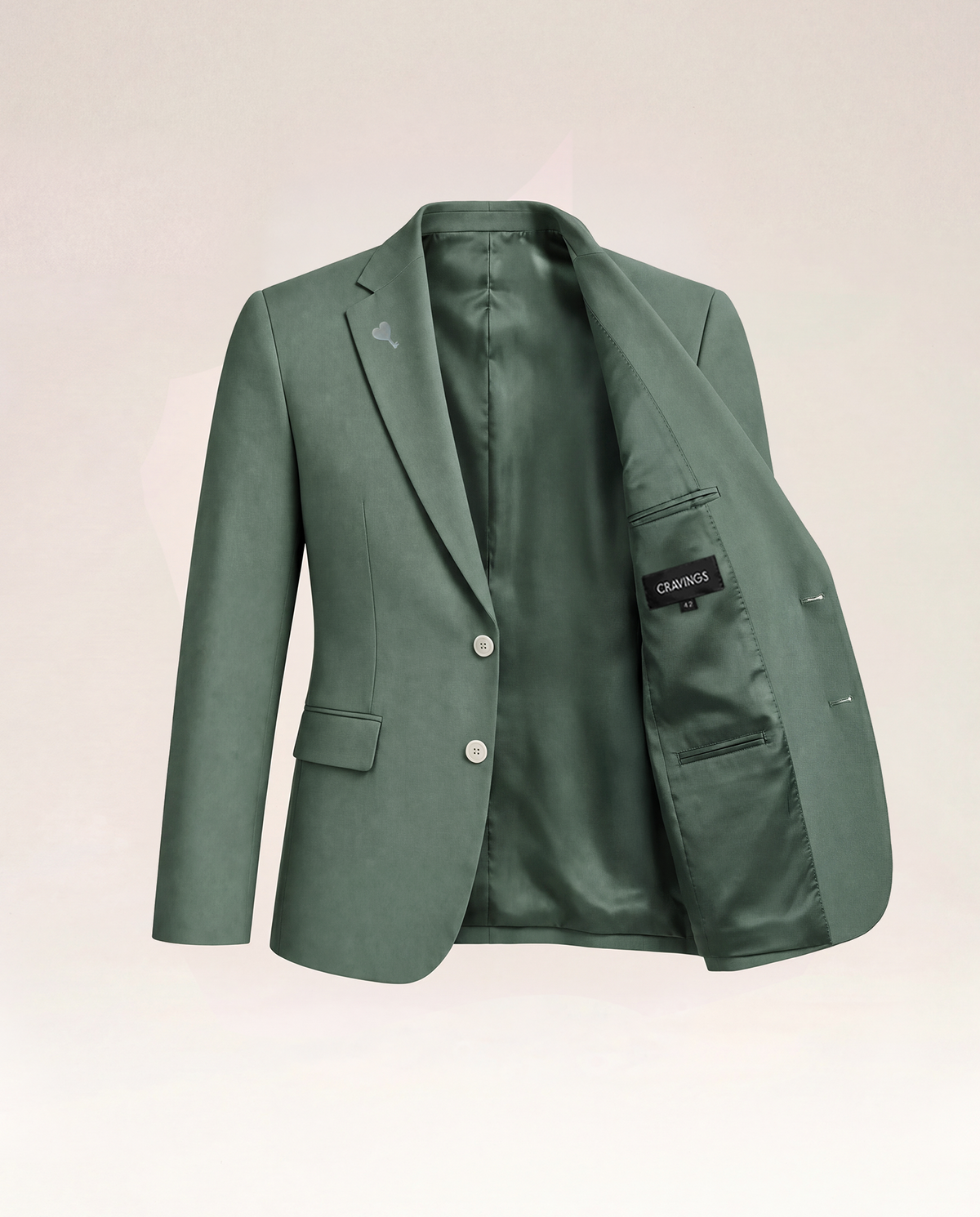 The Cœur Key Chino Blazer in Pine Green