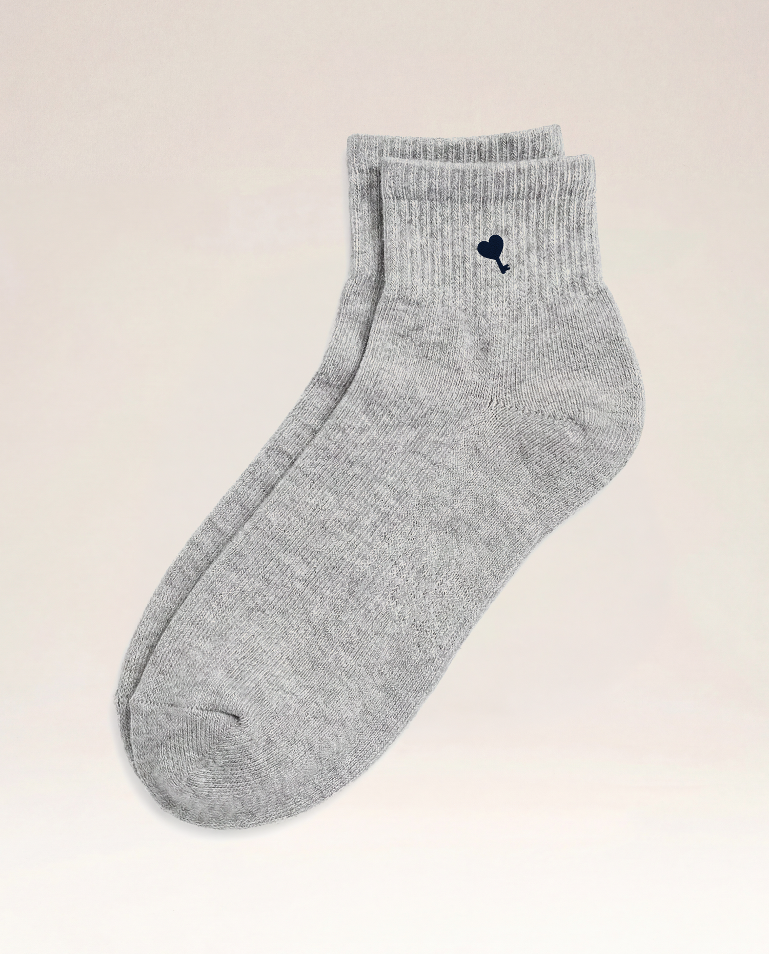 Grey Cœur Key Cotton Quarter Socks