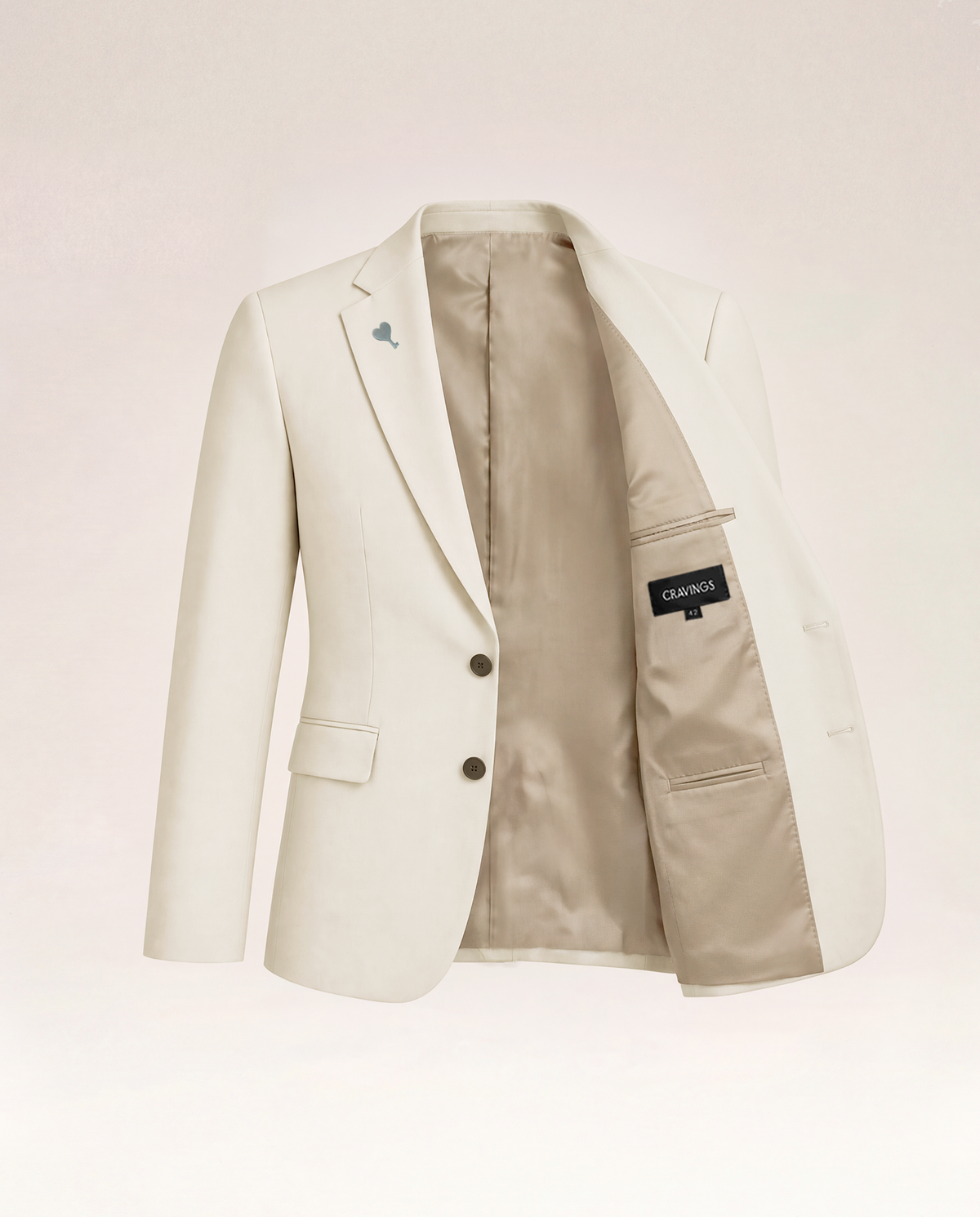 The Cœur Key Chino Blazer in Ivory