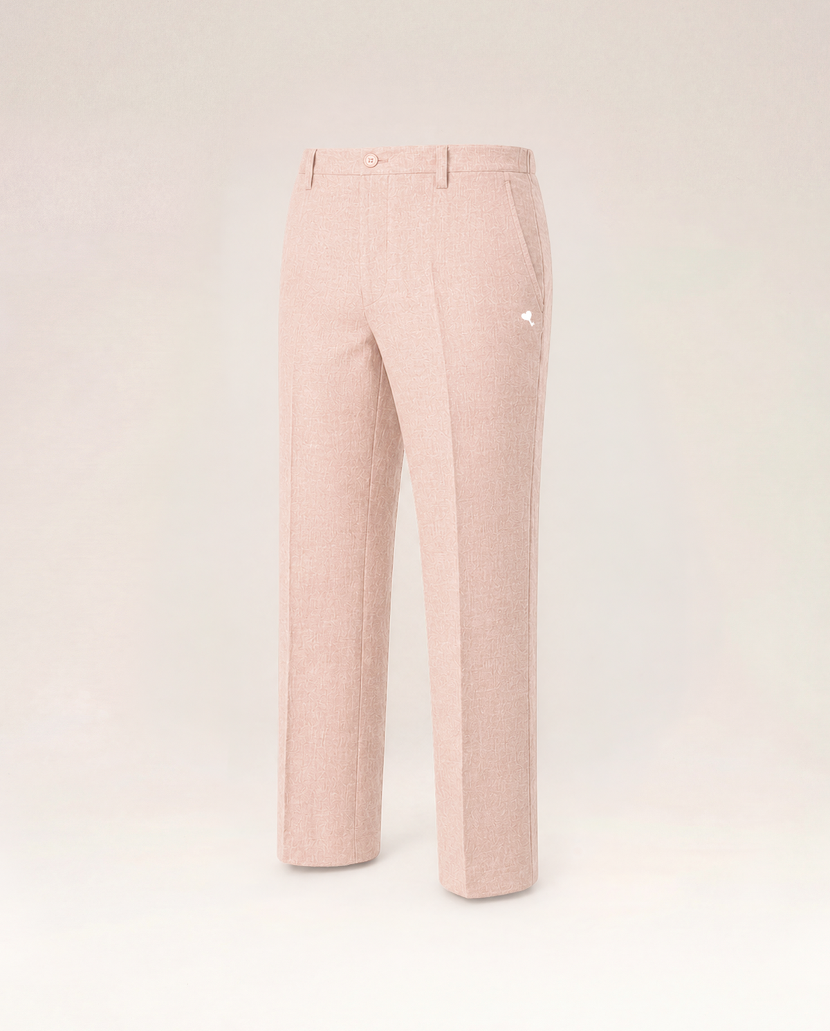 The Cœur Key Linen Pants in Champagne Peach