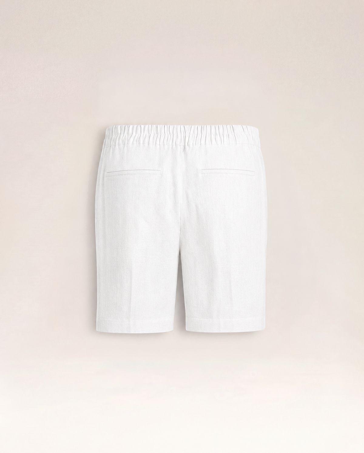 The Cœur Key Linen Shorts in Ice White