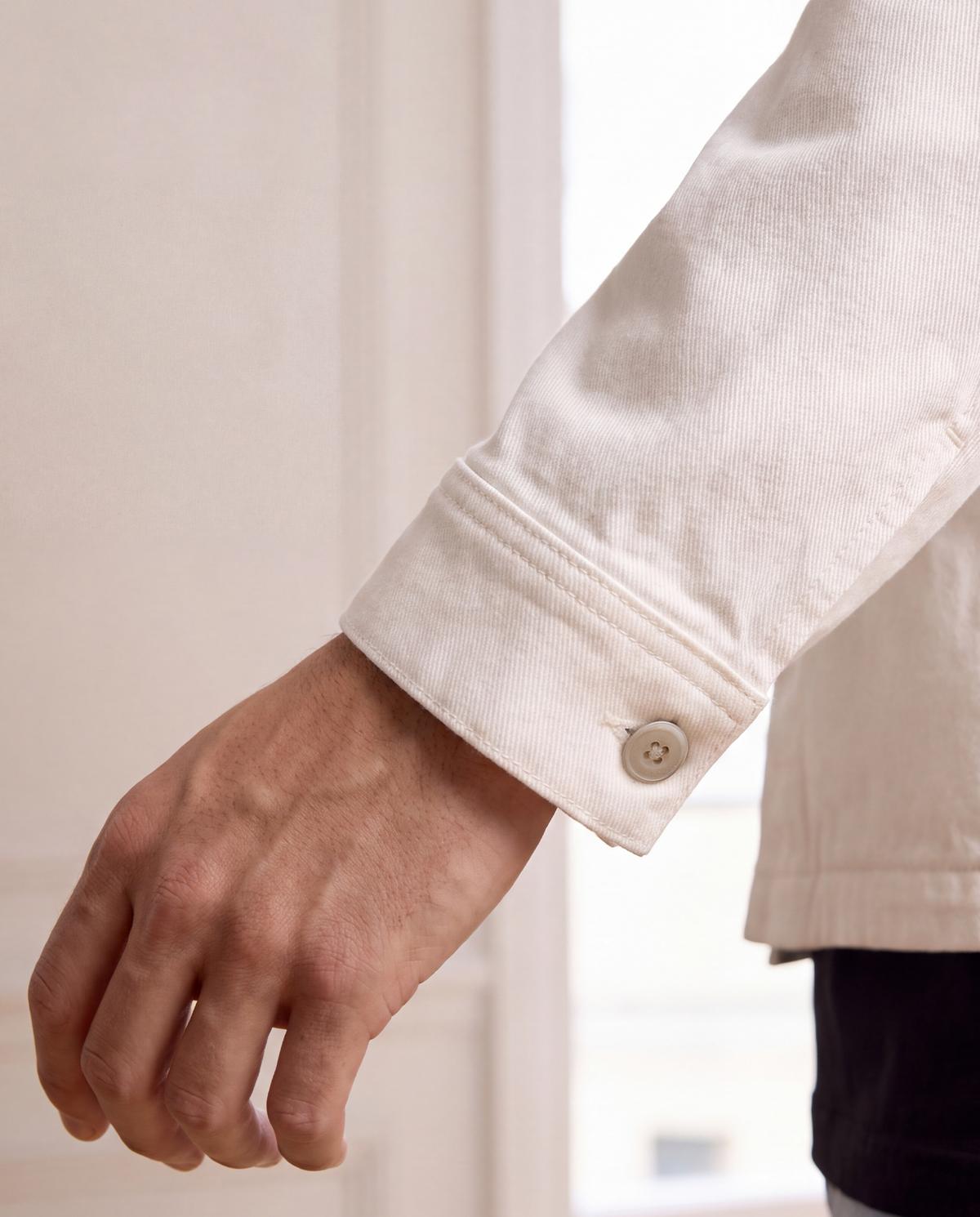 The Cœur Key White Denim Jacket