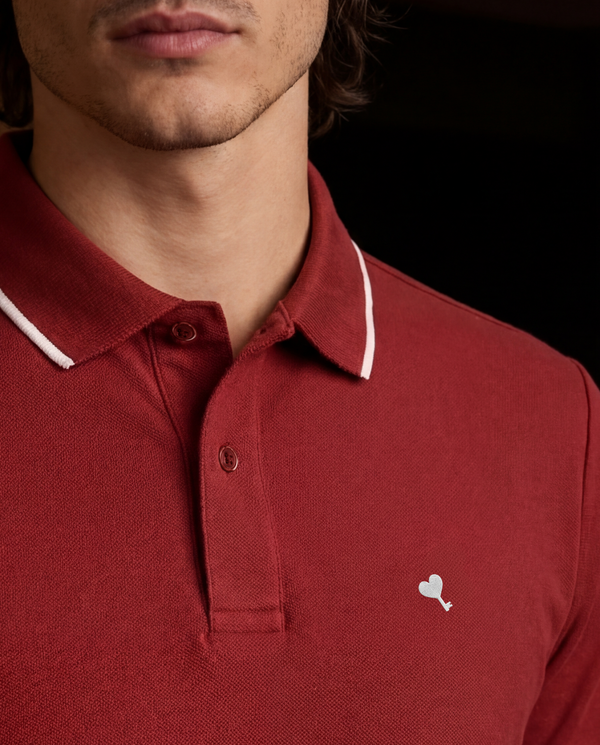 The Cœur Key Polo in Red