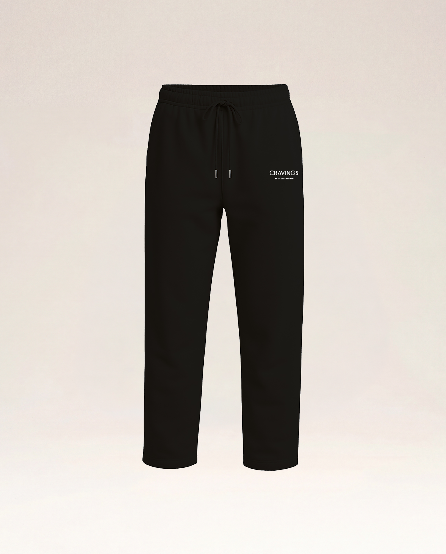 Straight Fit Sweatpants in Black for Women